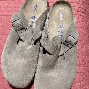 Birkenstock Boston soft footbed Stone Coin 40 Narrow like new